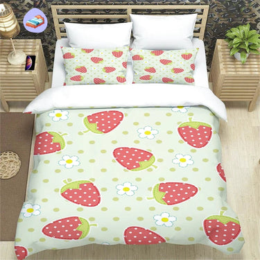 Housse de Couette Imprimé Fraises